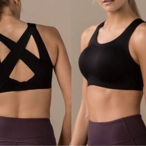 Lululemon Black Sports Bra with Criss-Cross Back 36B